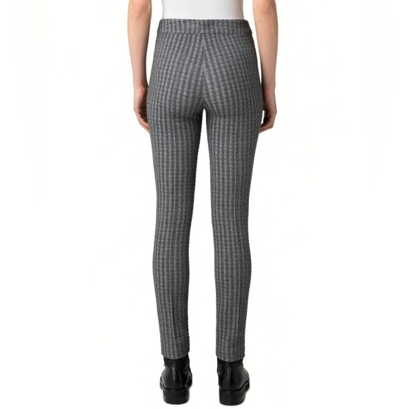 AKRIS PUNTO Mara 3D Houndstooth Jacquard Skinny Pants in Granite - Picture 3 of 13